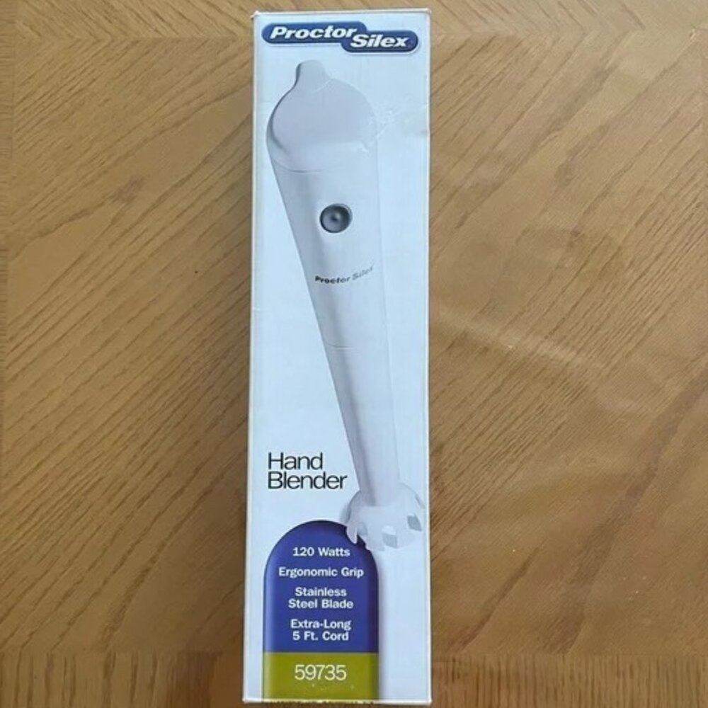 Proctor Silex White Handheld Blender Model #59735